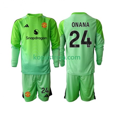 Billiga Fotbollströjor Manchester United Andre Onana 24 Målvakt Barn Fjärde tröja 2025/26 Långärmad